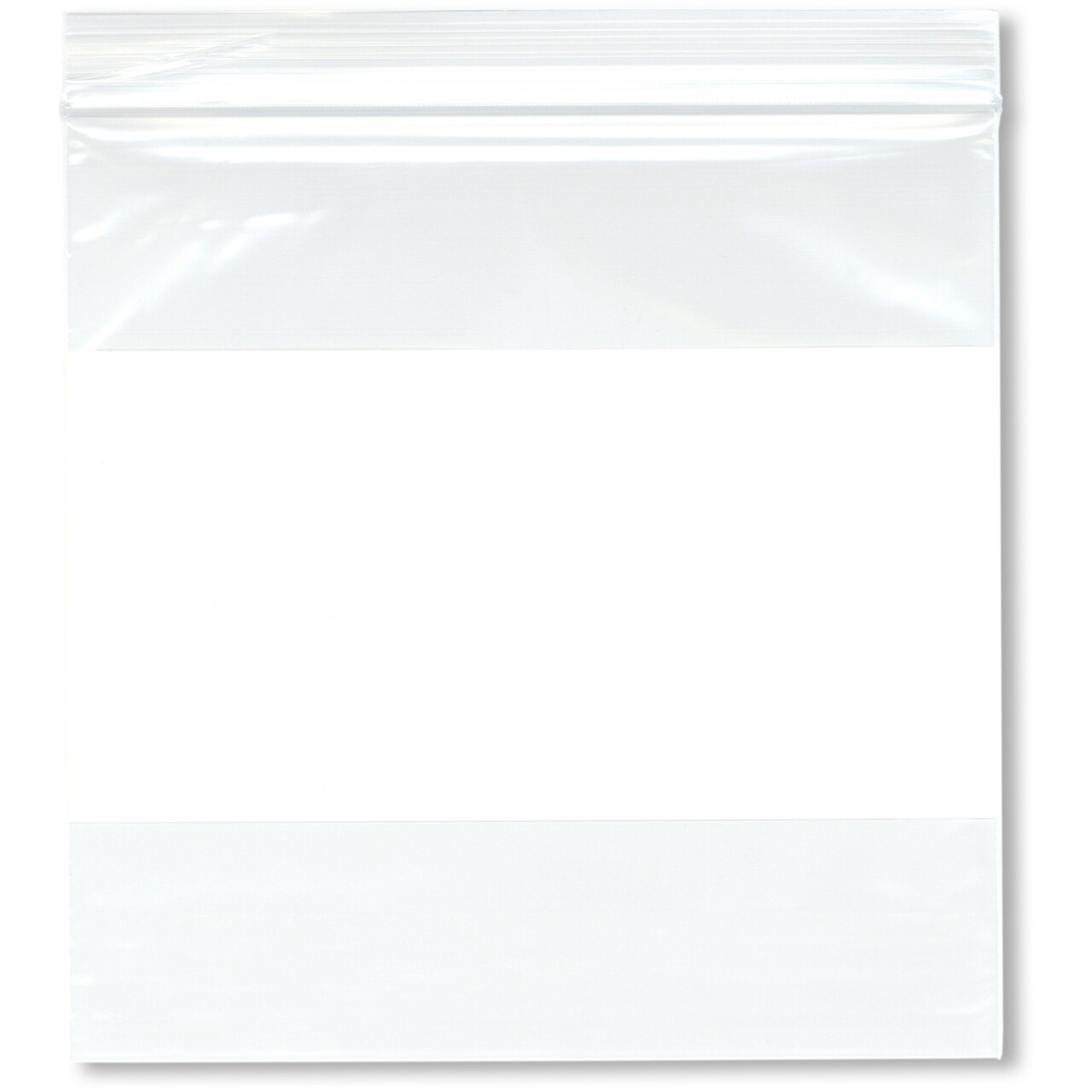 Plymor 6" x 6" (Pack of 100), 2 Mil White-Block Zipper Reclosable Plastic Bags